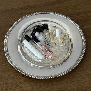Vintage WM A Rogers Silverplate Dish with Glass Insert